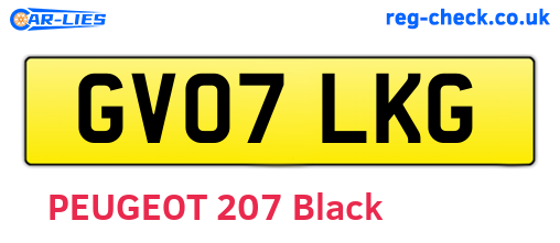 GV07LKG are the vehicle registration plates.