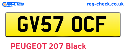 GV57OCF are the vehicle registration plates.
