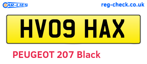 HV09HAX are the vehicle registration plates.