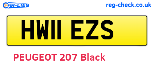HW11EZS are the vehicle registration plates.