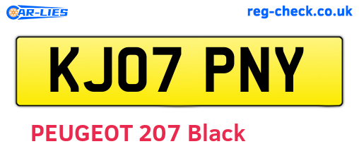 KJ07PNY are the vehicle registration plates.