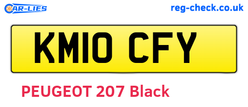 KM10CFY are the vehicle registration plates.