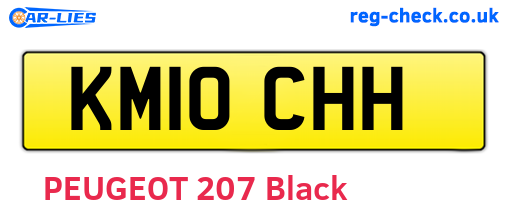 KM10CHH are the vehicle registration plates.