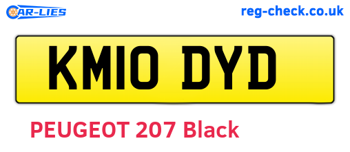 KM10DYD are the vehicle registration plates.