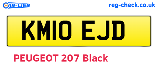 KM10EJD are the vehicle registration plates.