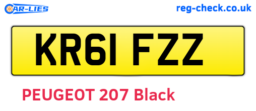 KR61FZZ are the vehicle registration plates.