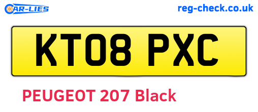 KT08PXC are the vehicle registration plates.