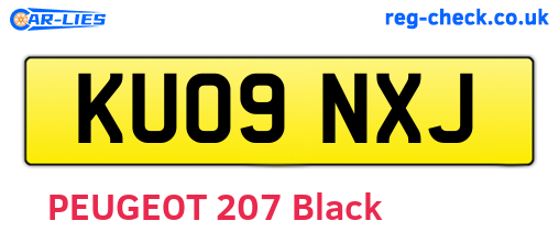 KU09NXJ are the vehicle registration plates.
