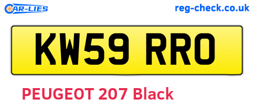 KW59RRO are the vehicle registration plates.