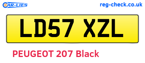 LD57XZL are the vehicle registration plates.