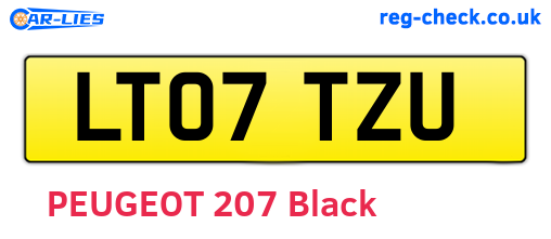 LT07TZU are the vehicle registration plates.