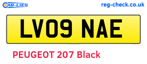LV09NAE are the vehicle registration plates.