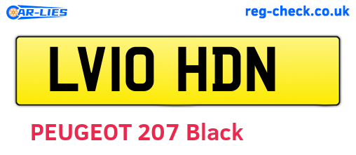 LV10HDN are the vehicle registration plates.