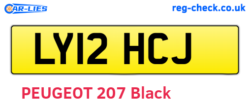 LY12HCJ are the vehicle registration plates.