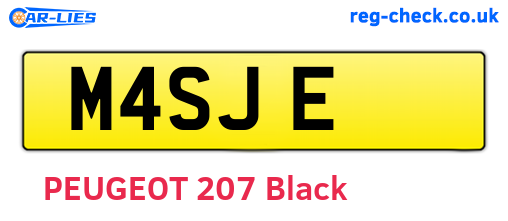 M4SJE are the vehicle registration plates.