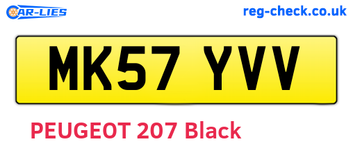 MK57YVV are the vehicle registration plates.