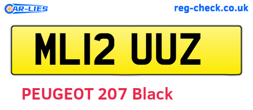 ML12UUZ are the vehicle registration plates.