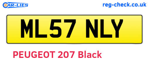 ML57NLY are the vehicle registration plates.