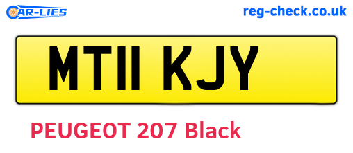 MT11KJY are the vehicle registration plates.