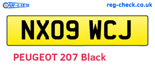 NX09WCJ are the vehicle registration plates.