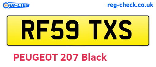 RF59TXS are the vehicle registration plates.