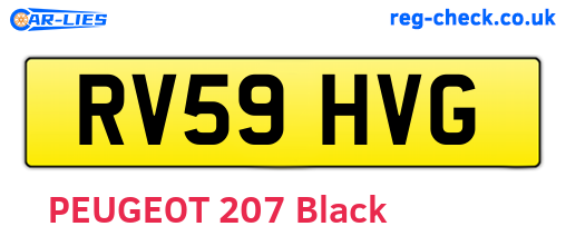RV59HVG are the vehicle registration plates.
