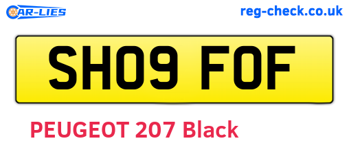SH09FOF are the vehicle registration plates.