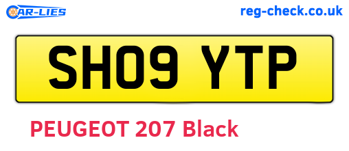 SH09YTP are the vehicle registration plates.