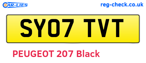 SY07TVT are the vehicle registration plates.