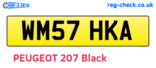 WM57HKA are the vehicle registration plates.