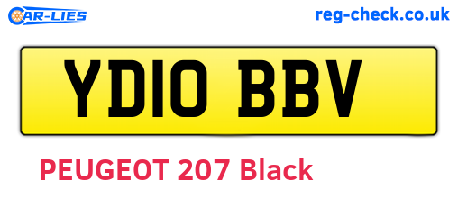 YD10BBV are the vehicle registration plates.