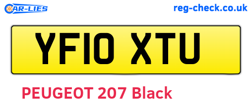 YF10XTU are the vehicle registration plates.