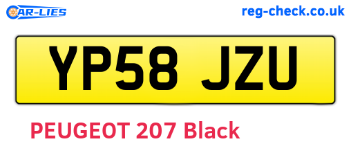 YP58JZU are the vehicle registration plates.