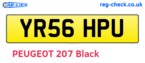 YR56HPU are the vehicle registration plates.