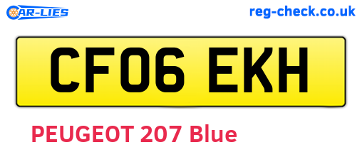 CF06EKH are the vehicle registration plates.