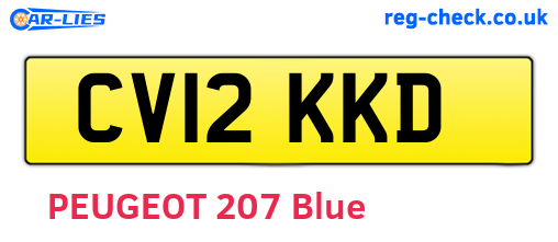 CV12KKD are the vehicle registration plates.