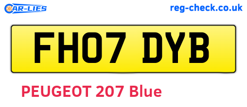 FH07DYB are the vehicle registration plates.