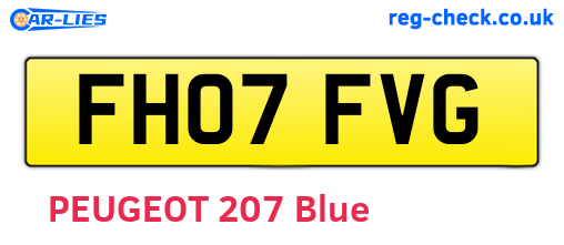 FH07FVG are the vehicle registration plates.