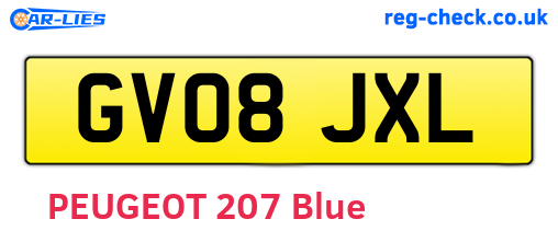 GV08JXL are the vehicle registration plates.