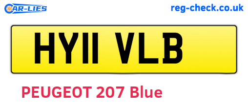 HY11VLB are the vehicle registration plates.