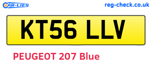 KT56LLV are the vehicle registration plates.