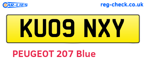 KU09NXY are the vehicle registration plates.
