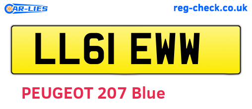 LL61EWW are the vehicle registration plates.