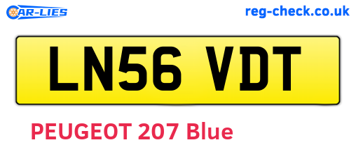 LN56VDT are the vehicle registration plates.