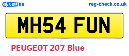 MH54FUN are the vehicle registration plates.