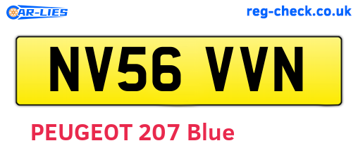 NV56VVN are the vehicle registration plates.