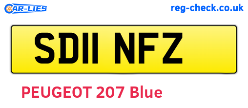SD11NFZ are the vehicle registration plates.