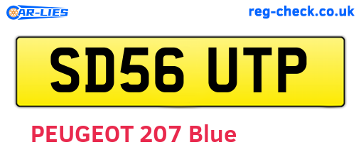 SD56UTP are the vehicle registration plates.