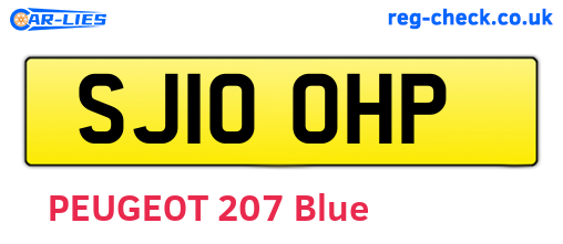 SJ10OHP are the vehicle registration plates.