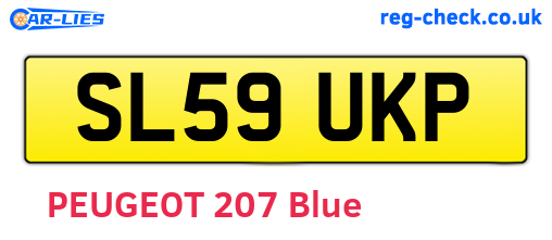 SL59UKP are the vehicle registration plates.